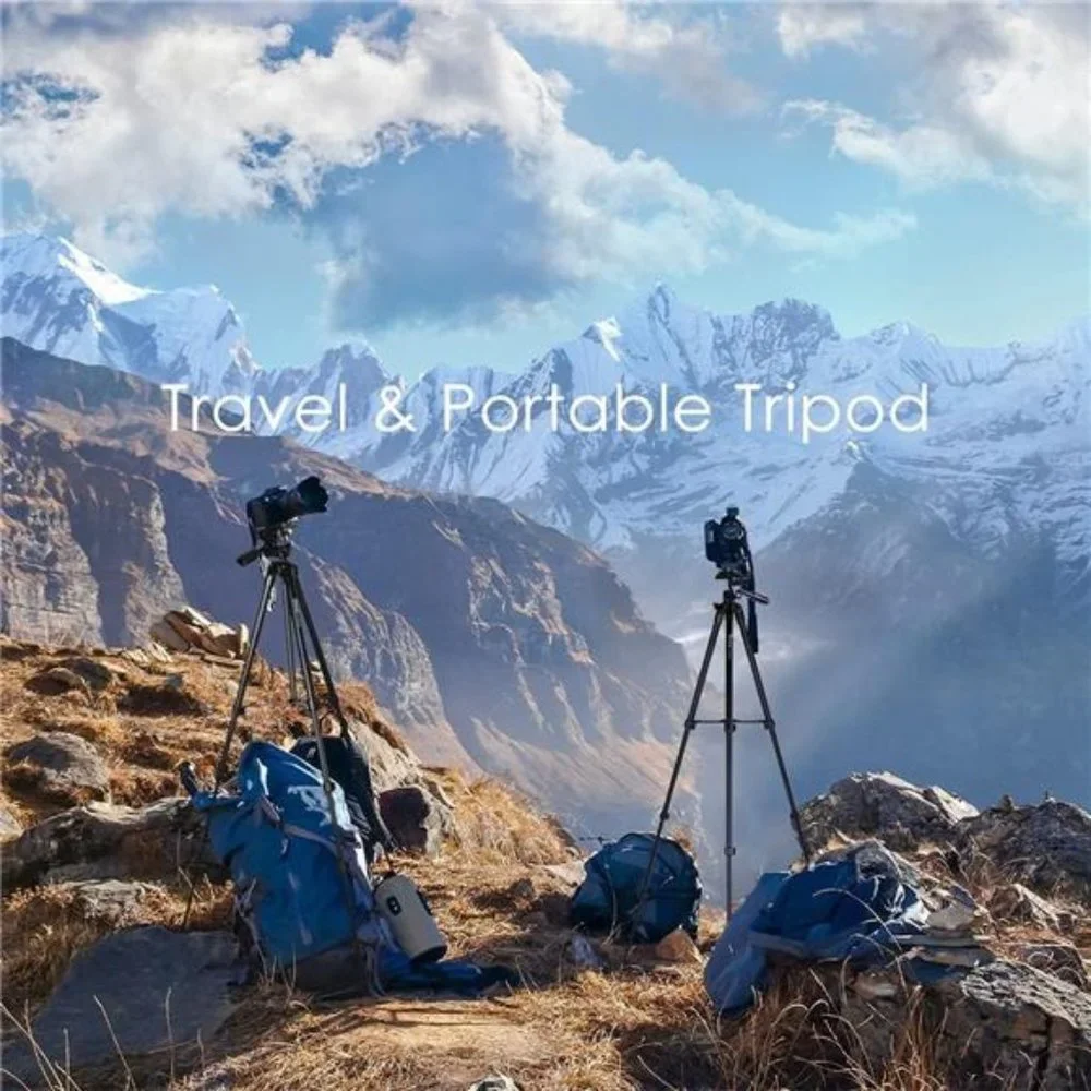 60'' Camera Tripod Camera Stand for Canon Rebel Eos Nikon DSLR, Travel Tripods